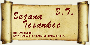 Dejana Tešankić vizit kartica